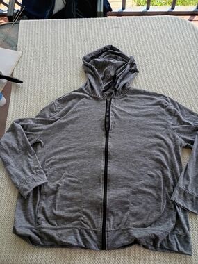 Just My Size Men's Gray Zip-Up Hooded Sweater